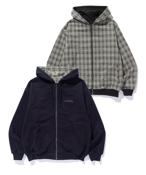 REVERSIBLE ZIP UP HOODED SWEATSHIRT（パーカー）｜XLARGE