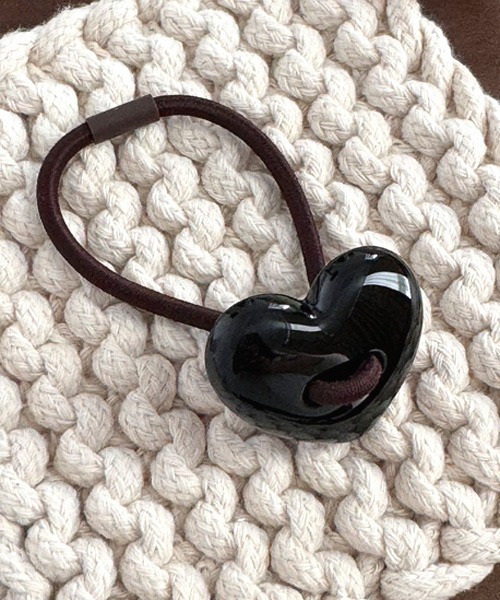 セール】【resonance】ぷっくりハート ヘアゴム【8色展開】（ヘアゴム