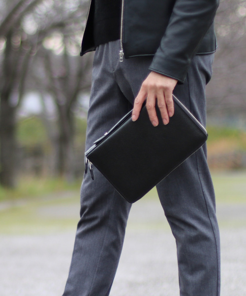 BLAZER CLUB]牛革レザーメンズクラッチバッグ（クラッチバッグ