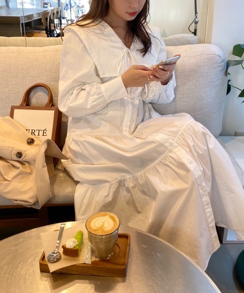 セール】セーラーカラーワンピ―ス（ワンピース）｜one after another