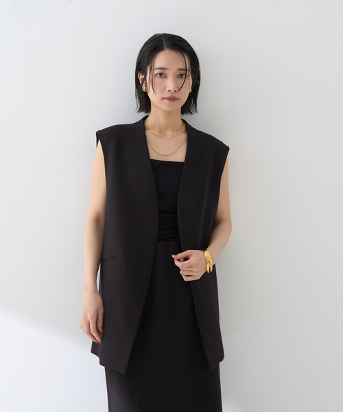 セットアップ2点セット】ダブルクロスジレ×タイトスカート