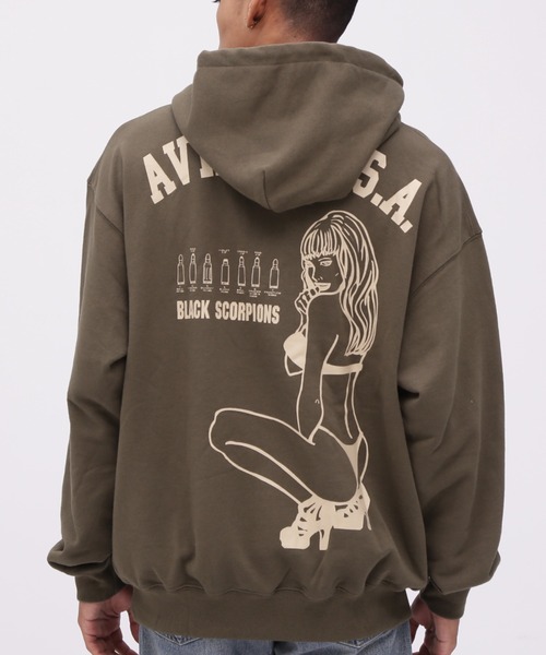 WEB&DEPOT限定》BLACK SCORPION SWEAT PULL OVER PARKA / ブラック