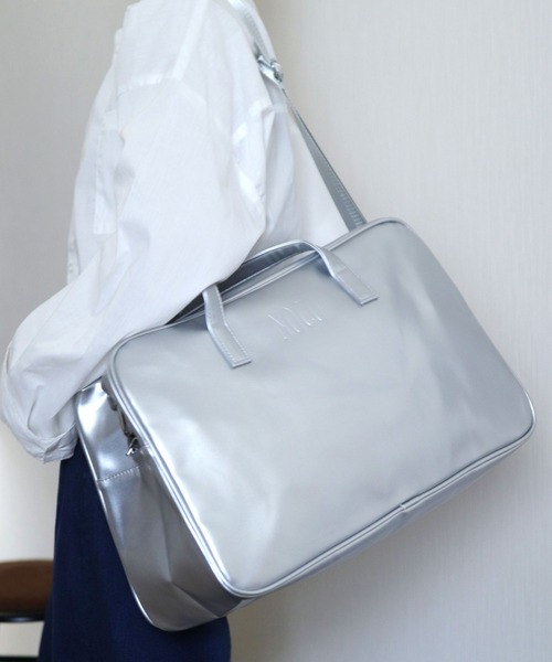 セール】【2WAY・大容量】韓国トレンド ヴィーガンレザースクエア