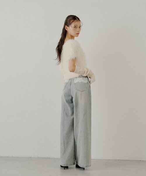 ポケットレースワイドデニム（デニムパンツ）｜Chico（チコ）の