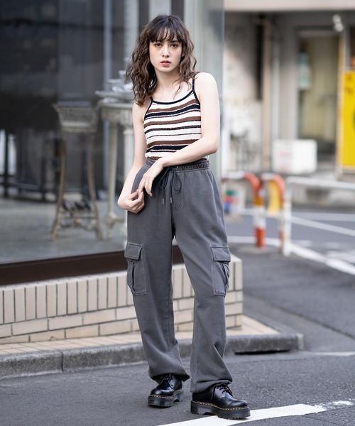X-girl（エックスガール）の「PIGMENT DYED SWEAT PANTS/ピグメント