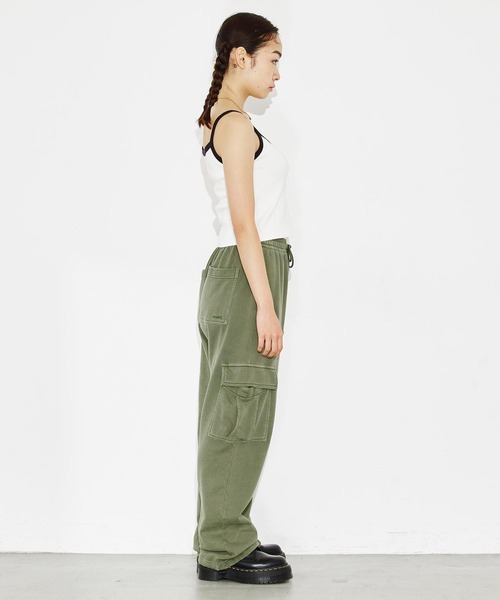X-girl（エックスガール）の「PIGMENT DYED SWEAT PANTS/ピグメント