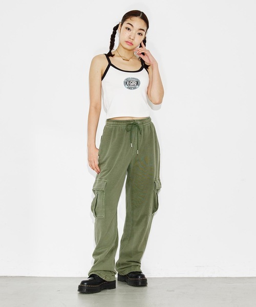 X-girl（エックスガール）の「PIGMENT DYED SWEAT PANTS/ピグメント