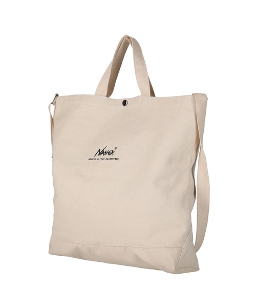 NANGA/ナンガ NANGA LOGO 2WAY CANVAS TOTE BAG マチ付き トートバッグ