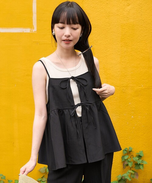 セール】リネンタッチ キャミ パンツ セットアップ（その他パンツ