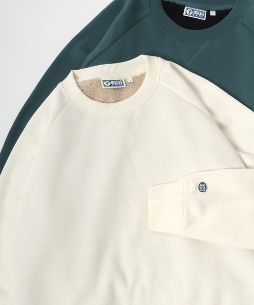 セール】2025AW DISCUS/ディスカス 裏起毛ボア ワンポイントロゴ