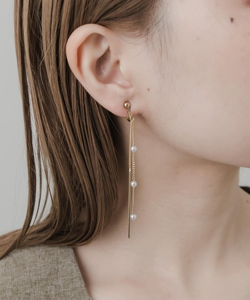セール】ミニパールチェーンイヤリング（イヤリング）｜SMELLY