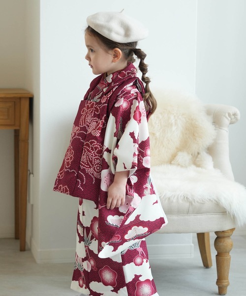 七五三3歳用被布コートセット 女の子 ひよこ商店 レトロ大正浪漫