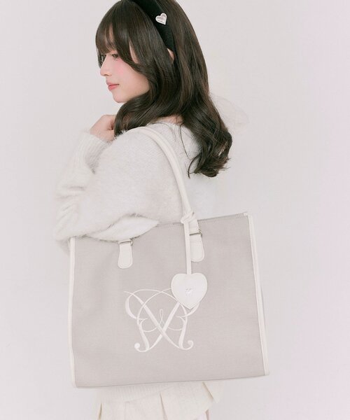 Aimerianejoieハートミラーチャーム付きトート（トートバッグ）｜OLIVE