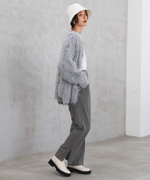 LEPSIM（レプシィム）の「3.5ゲージシャギーカーディガン 971254