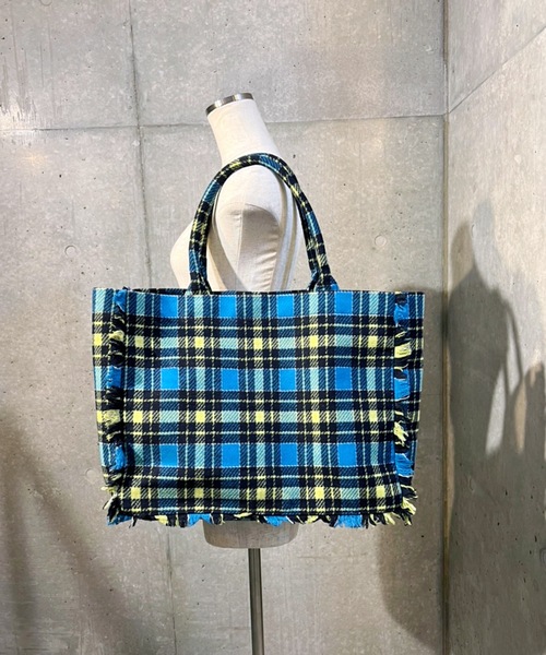 moyan ecri（モヤン エクリ）の「チェックラージトートバッグ（トート