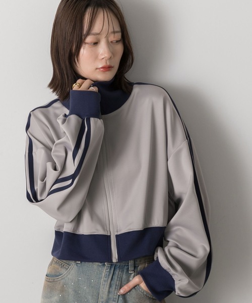 セール】ショート丈 トラックジャケット（ジャージ）｜ad thie