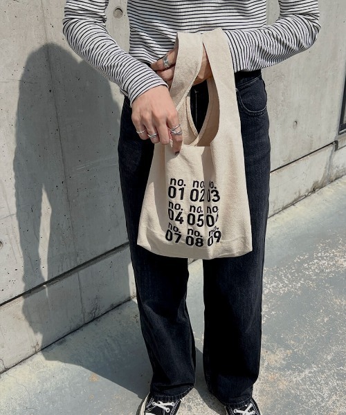 オリジナルキャンバスマルシェバッグ(chiica original) / 刺繍ロゴ