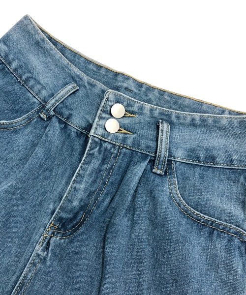 セール】【デニムセットアップ】デニムビスチェ×デニムパンツ2点セット