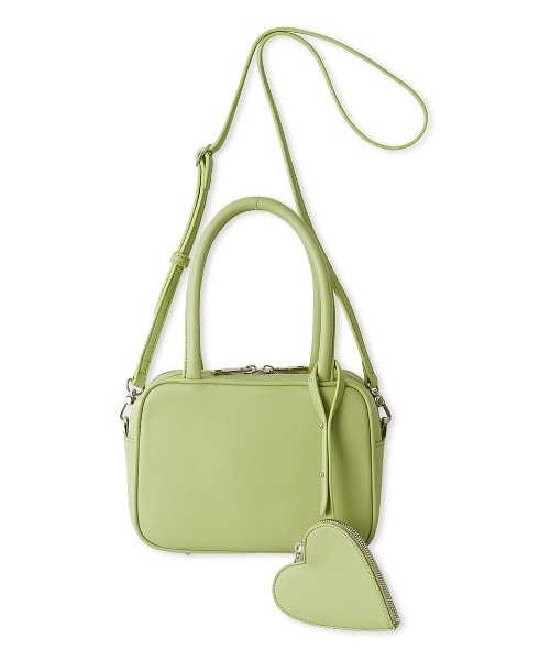 FRAY I.D（フレイアイディー）の「ハートポーチチャーム付ミニボストン