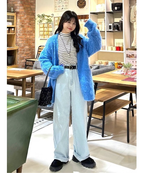 niko and（ニコアンド）の「ブラッシング起毛BIGカーディガン