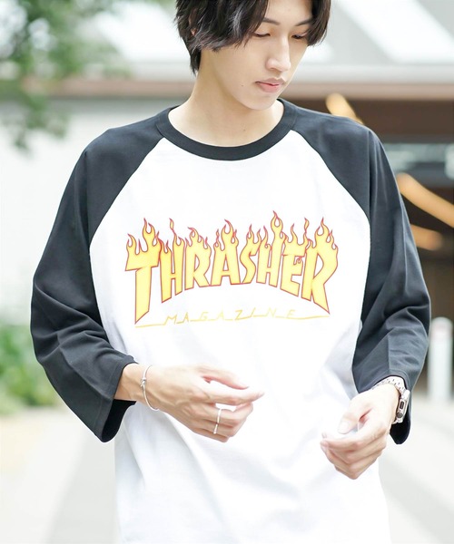 セール】FLAME RAGLAN 3/4 SLEEVE T-SHIRTS/スラッシャーラグランT