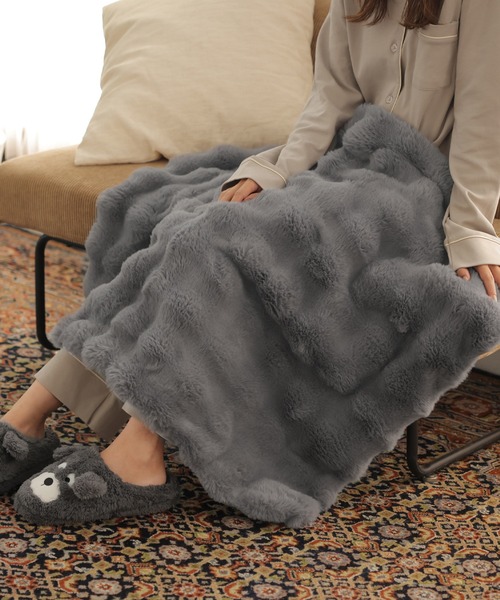 セール】クラウド ボア ぽこぽこ 韓国 ブランケット 節電 防寒