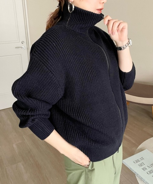 LOWRYS FARM（ローリーズファーム）の「アゼZIPニット 294843