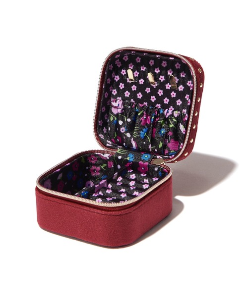 セール】ANNA SUI トラベルジュエリーボックス ダークレッド（収納