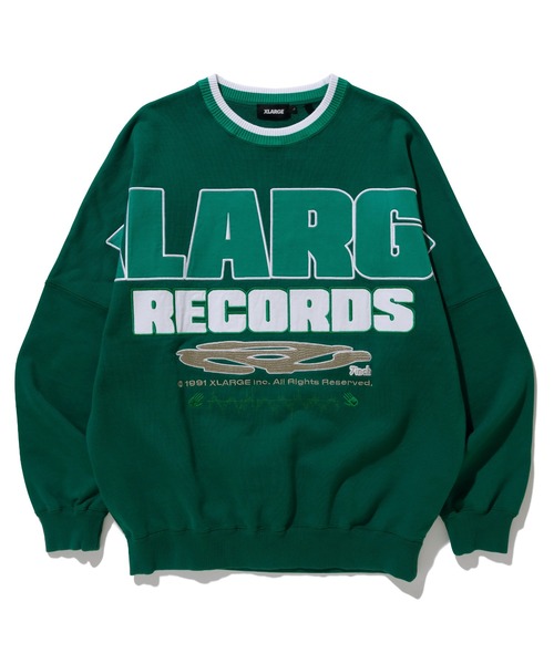 XLARGE（エクストララージ）の「XLARGE RECORDS LOGO CREWNECK SWEAT