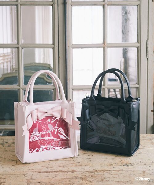 新色追加！】ミニー&フィガロ/ショルダー付きリボンバッグ（ショルダー