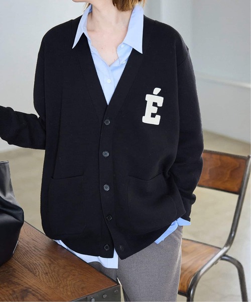 WEB限定/追加2》サガラ刺繍スウェットライクニットカーディガン