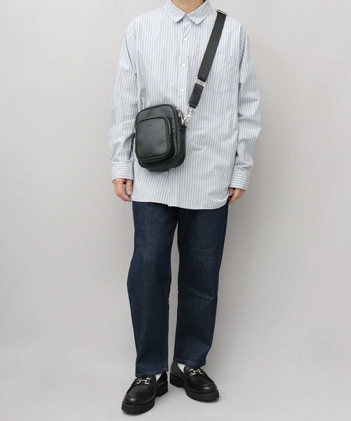 スプリットレザー（牛床革） 縦型 スクエア ミニショルダーバッグ