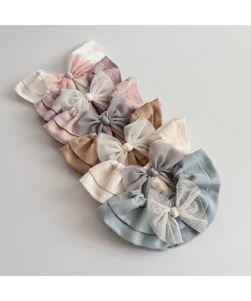 tone（トーン）の「【mille】チュールリボンのつけ襟スタイ/ベビー