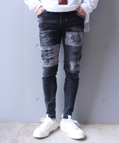 surt（サート）の「SURT/サート/BANDANA REMEKE DENIM/バンダナ