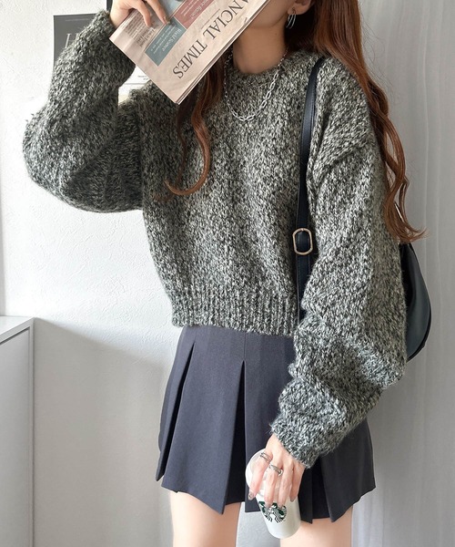 セール】《JaVa ジャバコラボ》柔らかな印象の大人ニット。ミックス