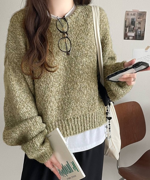 セール】《JaVa ジャバコラボ》柔らかな印象の大人ニット。ミックス