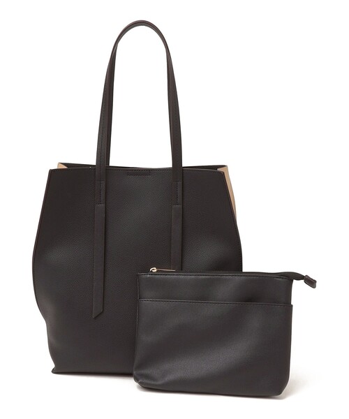 SHIPS any: ポーチ付き バイカラー A4 トート バッグ（トートバッグ