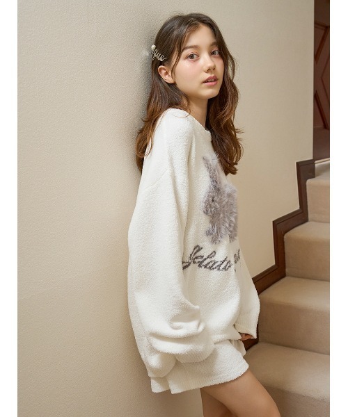 gelato pique（ジェラートピケ）の「ベビモコラビットジャガードプル