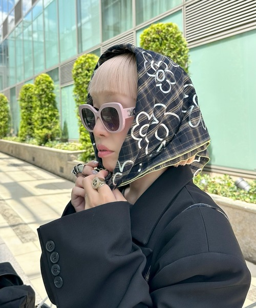 Alley Tokyo × Casselini】箔プリントスカーフ（バンダナ/スカーフ