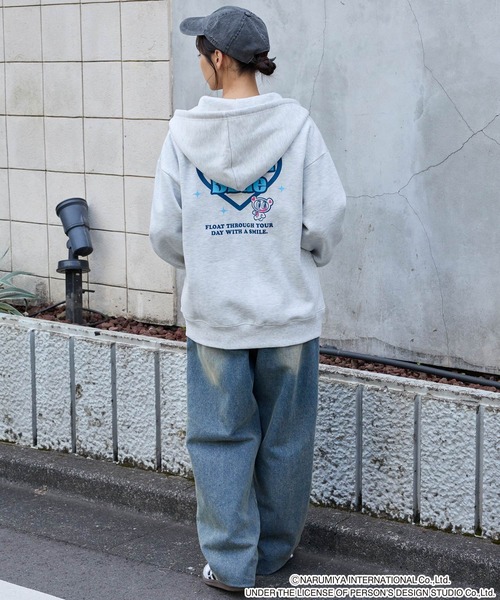 ANGEL BLUE】別注 エンジェルブルー グラフィック刺繍ジップアップ