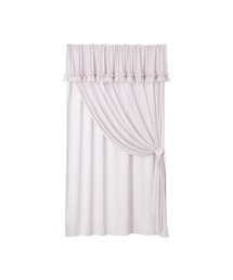 フリルバランス ダブルカーテン H2000×W1000 ライトブルー（インテリア