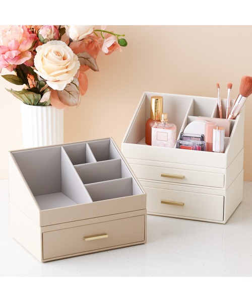 スタッキング コスメ オーガナイザー ホワイト（収納グッズ