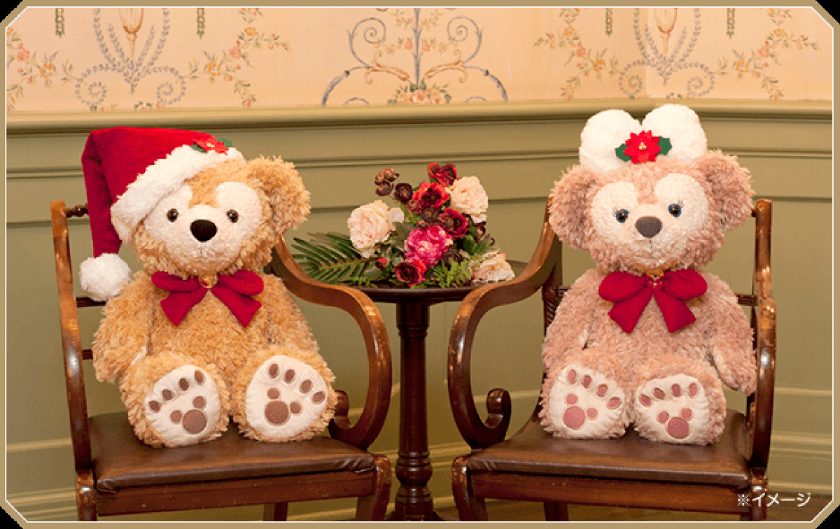 クリスマス限定ダッフィー＆シェリーメイのぬいぐるみ| キャステル