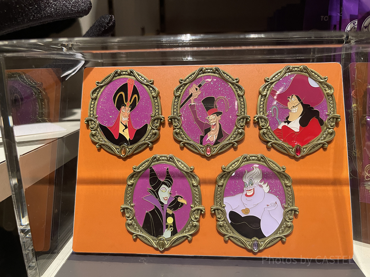 ヴィランズピンバッジ（ディズニーハロウィングッズ2024）| キャステル