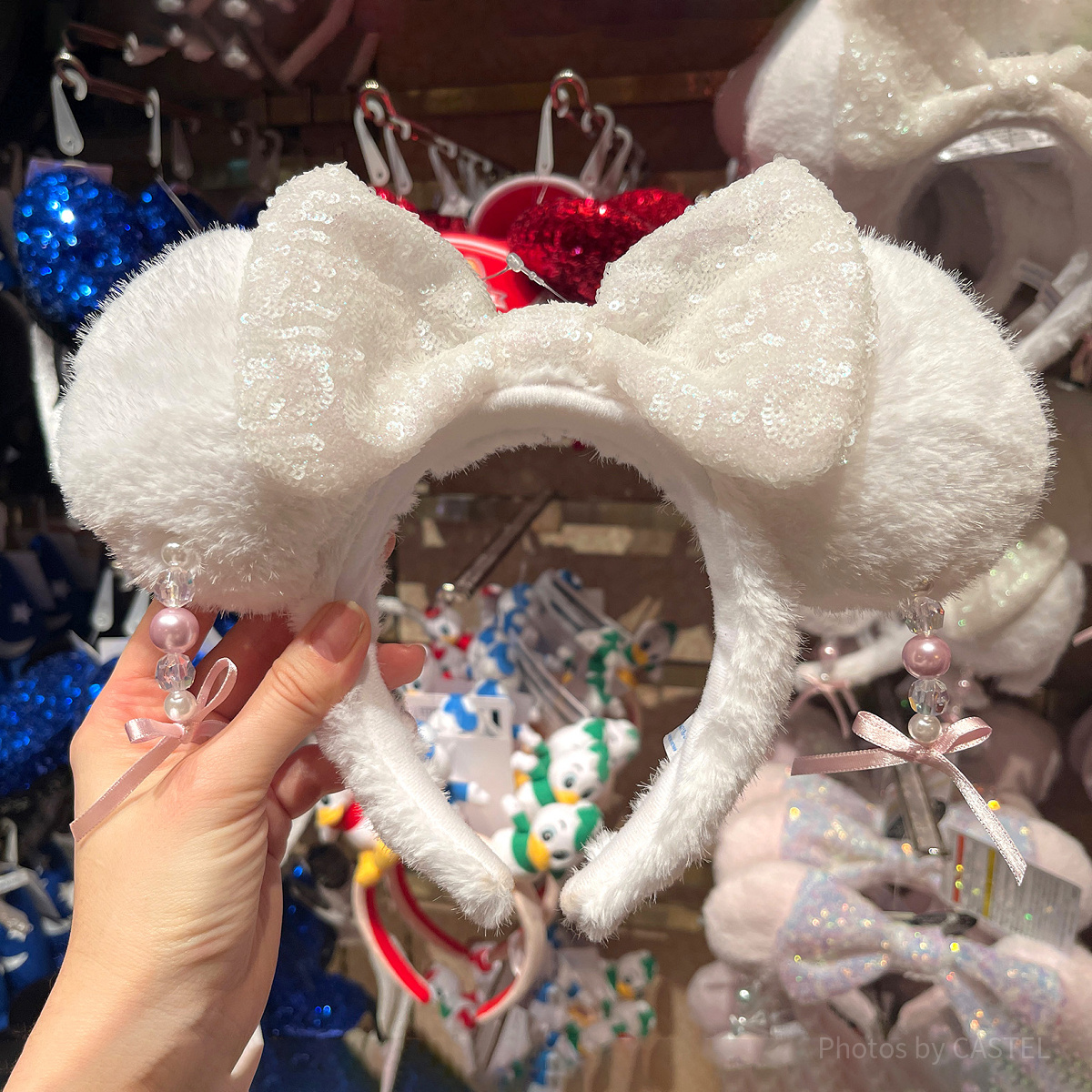 ふわもこミニーイヤリングカチューシャ（白）| キャステル | CASTEL