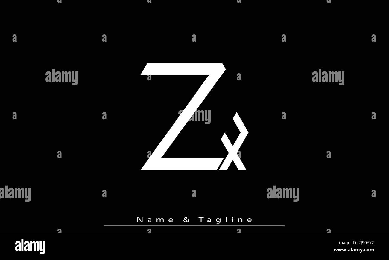 Zx logo design Black and White Stock Photos & Images - Alamy