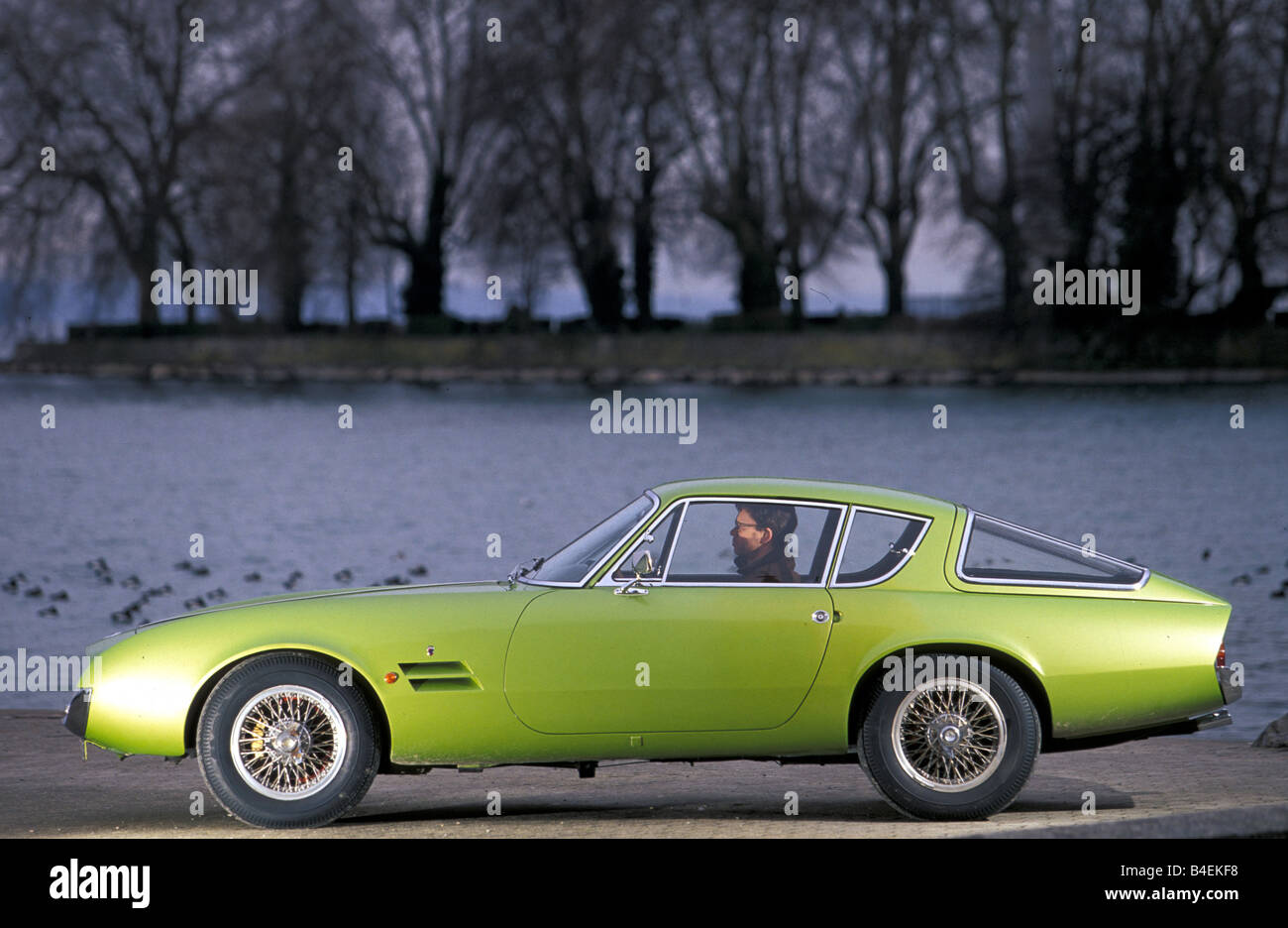 Car, Fiat 2300, Coupé, Coupe, green, vintage car, 1960s, sixties