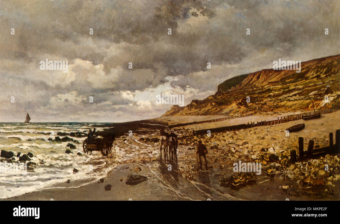 La Pointe de la Hève at Low Tide 1865 by Claude Monet Stock Photo