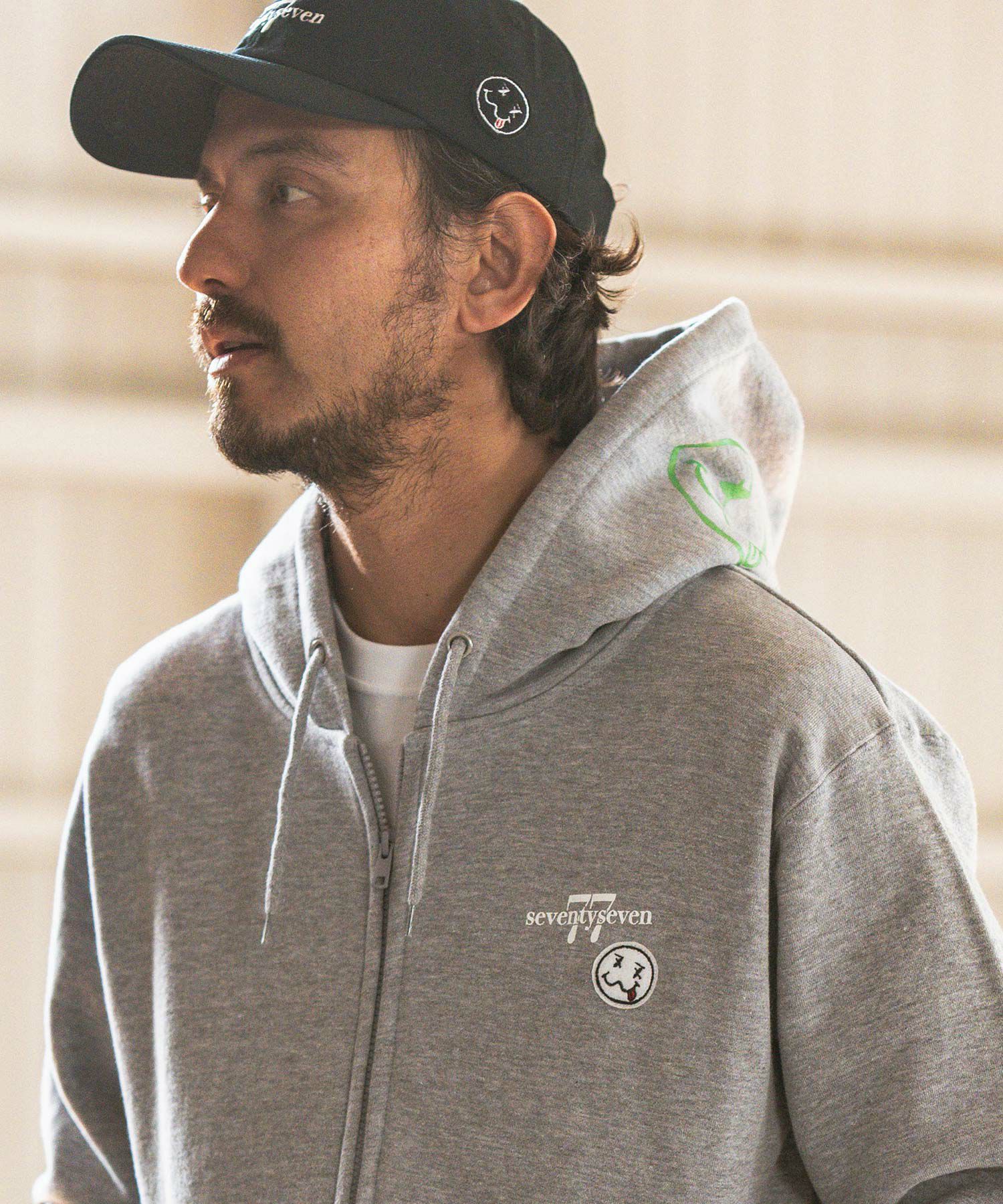 50%OFF【seventy seven(セブンティセブン)】 middle onz zip up sweat