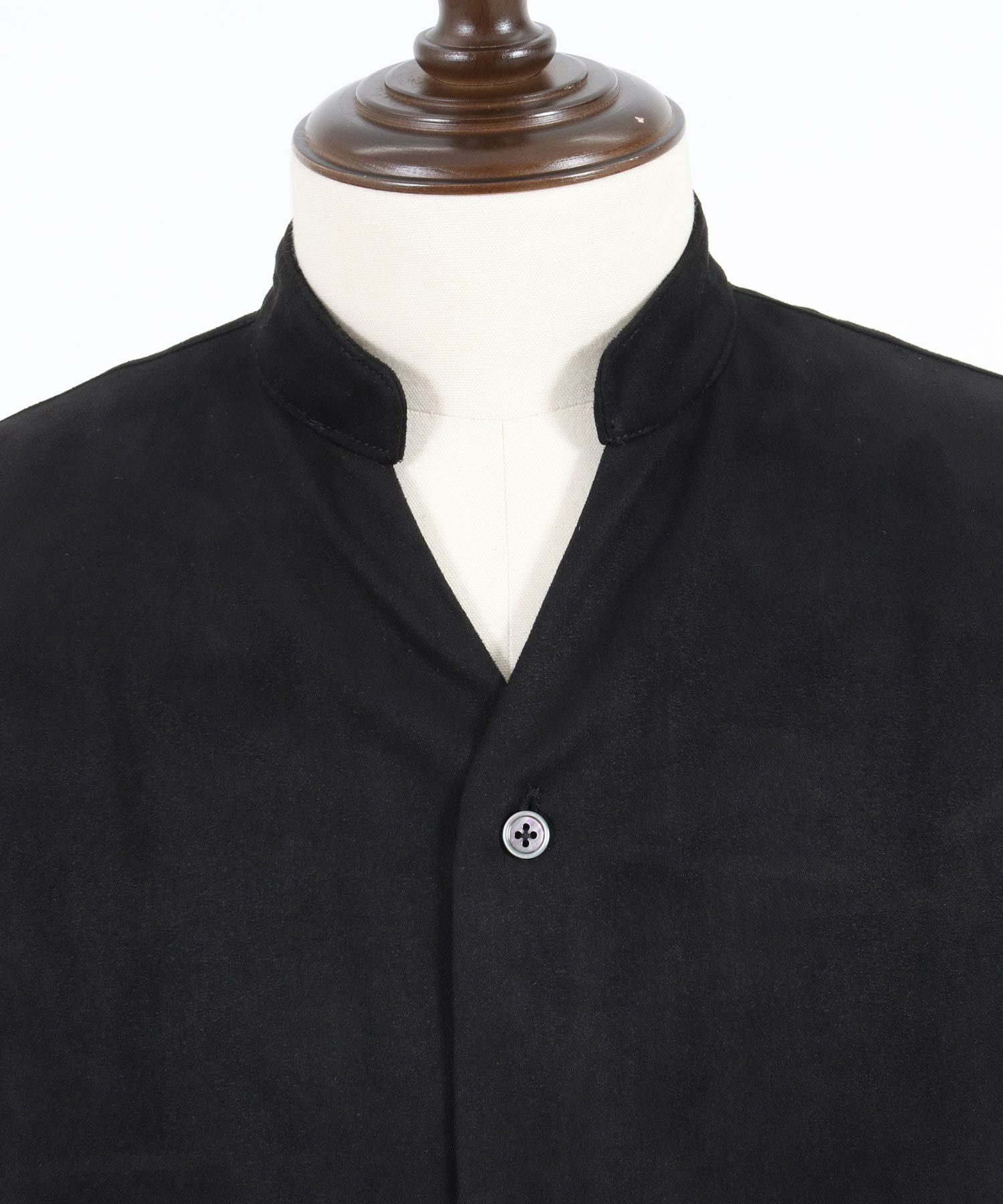 50%OFF【CAMBIO(カンビオ)】Synthetic Suede Leather Shirts スエード